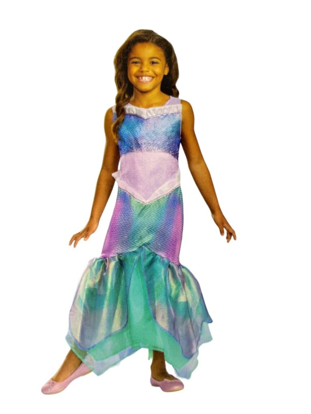 Disney Disguise Girls M 7/8 Ariel Little Mermaid Dress Halloween Costume